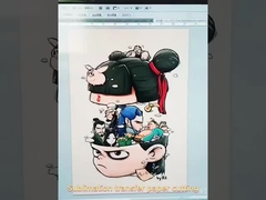 कागज सामग्री प्रकार A3/A4 टी-शर्ट पर सुब्लिमेशन के लिए हल्का/गाढ़ा इंकजेट हीट ट्रांसफर